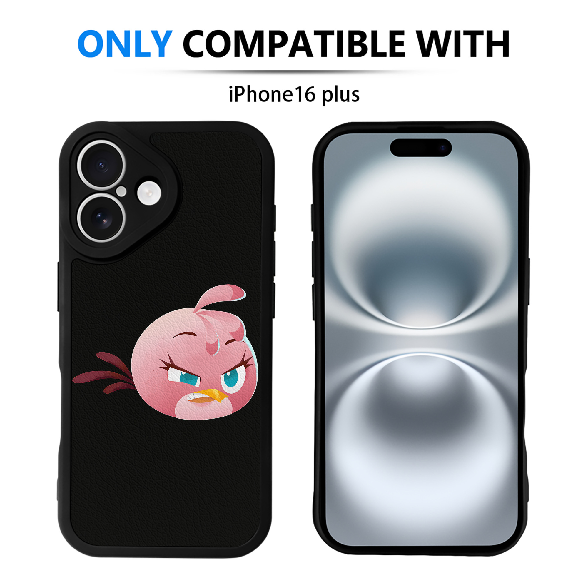 （画像用） Angry Birds アングリーバード 【iPhone 16シリーズ対応】シリコンスマホケース（レザー調） 材質：シリコン